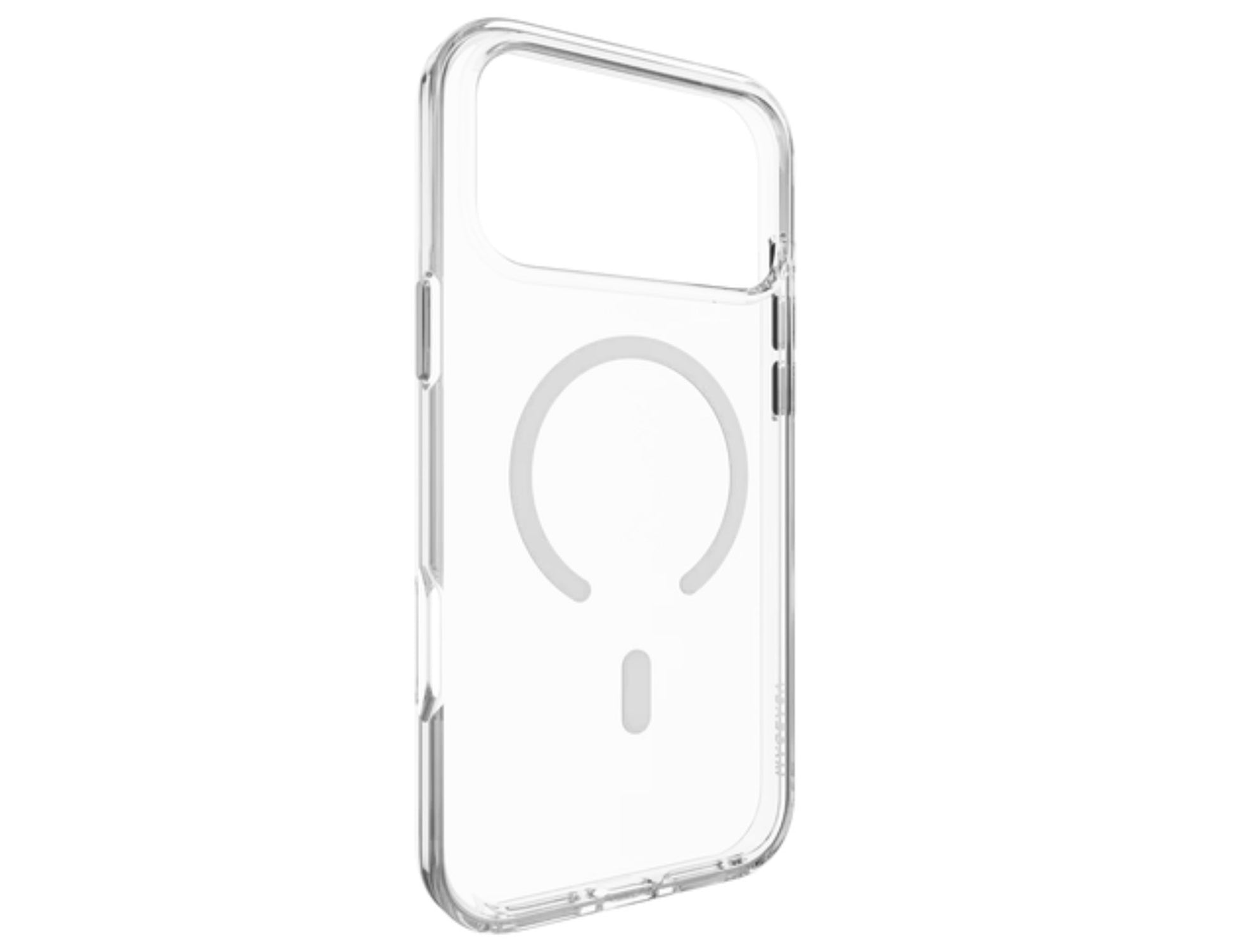 MagEasy Bright M Never Yellowing Protective Clear Case for iPhone 17 Series, MagSafe ring, metal buttons, 16ft drop-proof, anti-yellow, at Thabthaba Store Qatar