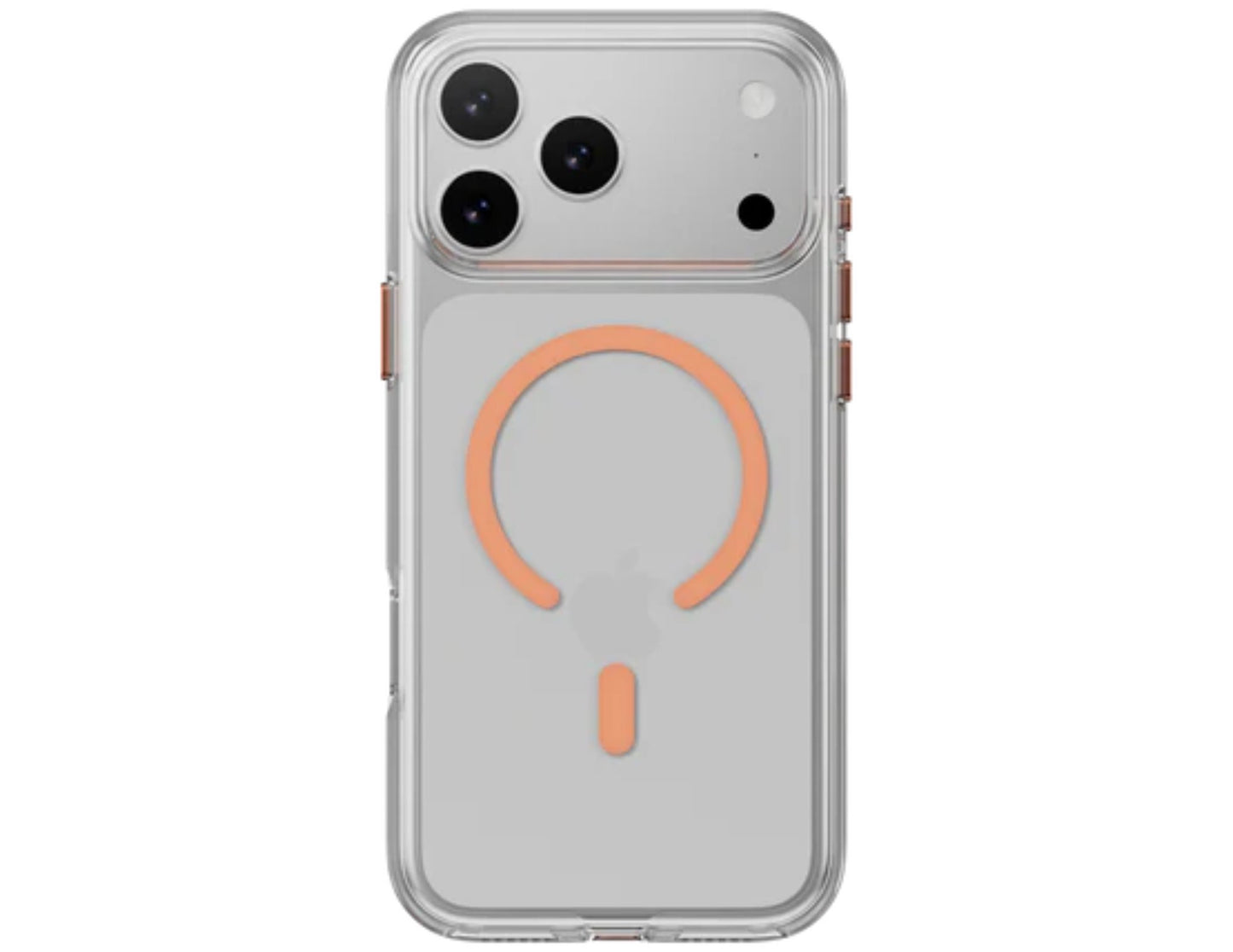 MagEasy Bright M Never Yellowing Protective Clear Case for iPhone 17 Series, MagSafe ring, metal buttons, 16ft drop-proof, anti-yellow, at Thabthaba Store Qatar
