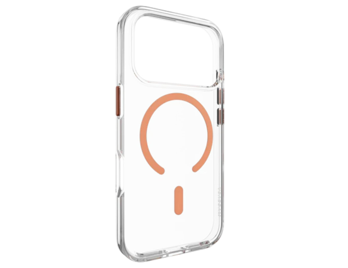 MagEasy Bright M Never Yellowing Protective Clear Case for iPhone 17 Series, MagSafe ring, metal buttons, 16ft drop-proof, anti-yellow, at Thabthaba Store Qatar