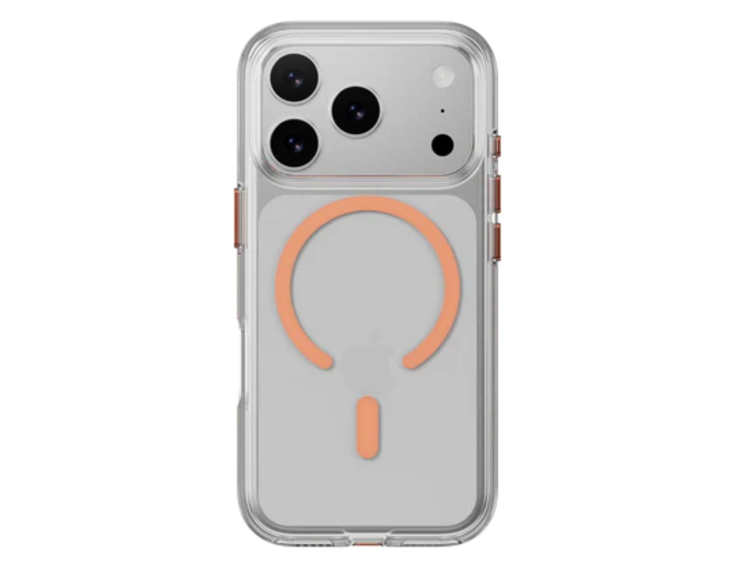 MagEasy Bright M Never Yellowing Protective Clear Case for iPhone 17 Series, MagSafe ring, metal buttons, 16ft drop-proof, anti-yellow, at Thabthaba Store Qatar