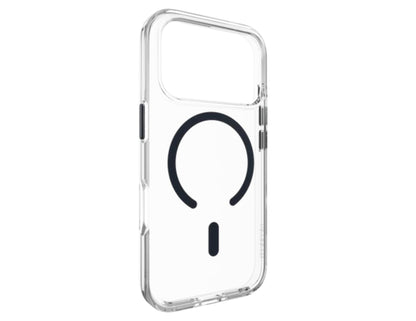 MagEasy Bright M Never Yellowing Protective Clear Case for iPhone 17 Series, MagSafe ring, metal buttons, 16ft drop-proof, anti-yellow, at Thabthaba Store Qatar