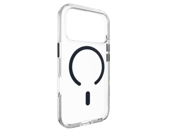 MagEasy Bright M Never Yellowing Protective Clear Case for iPhone 17 Series, MagSafe ring, metal buttons, 16ft drop-proof, anti-yellow, at Thabthaba Store Qatar