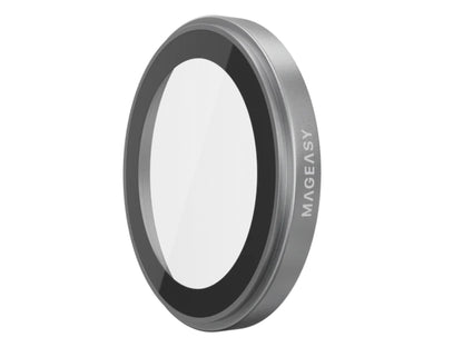 MagEasy Lenz Sapphire Camera Lens Protector for iPhone 17 Pro / Pro Max, synthetic sapphire, IP68 waterproof, PVD MAX titanium metal frame, easy install, at Thabthaba Store Qatar
