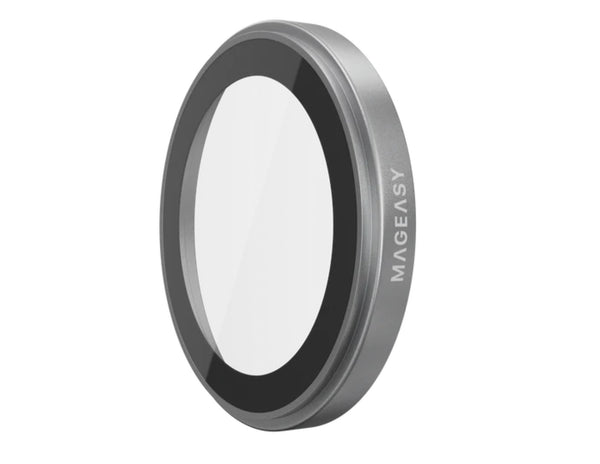 MagEasy Lenz Sapphire Camera Lens Protector for iPhone 17 Pro / Pro Max, synthetic sapphire, IP68 waterproof, PVD MAX titanium metal frame, easy install, at Thabthaba Store Qatar