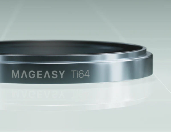 MagEasy Lenz Sapphire Camera Lens Protector for iPhone 17 Pro / Pro Max, synthetic sapphire, IP68 waterproof, PVD MAX titanium metal frame, easy install, at Thabthaba Store Qatar