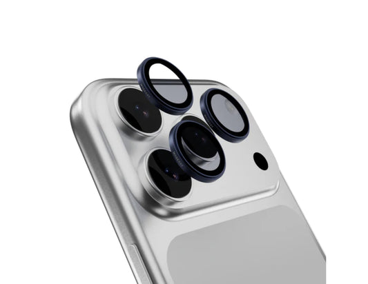 MagEasy Lenz Sapphire Camera Lens Protector for iPhone 17 Pro / Pro Max, synthetic sapphire, IP68 waterproof, PVD MAX titanium metal frame, easy install, at Thabthaba Store Qatar