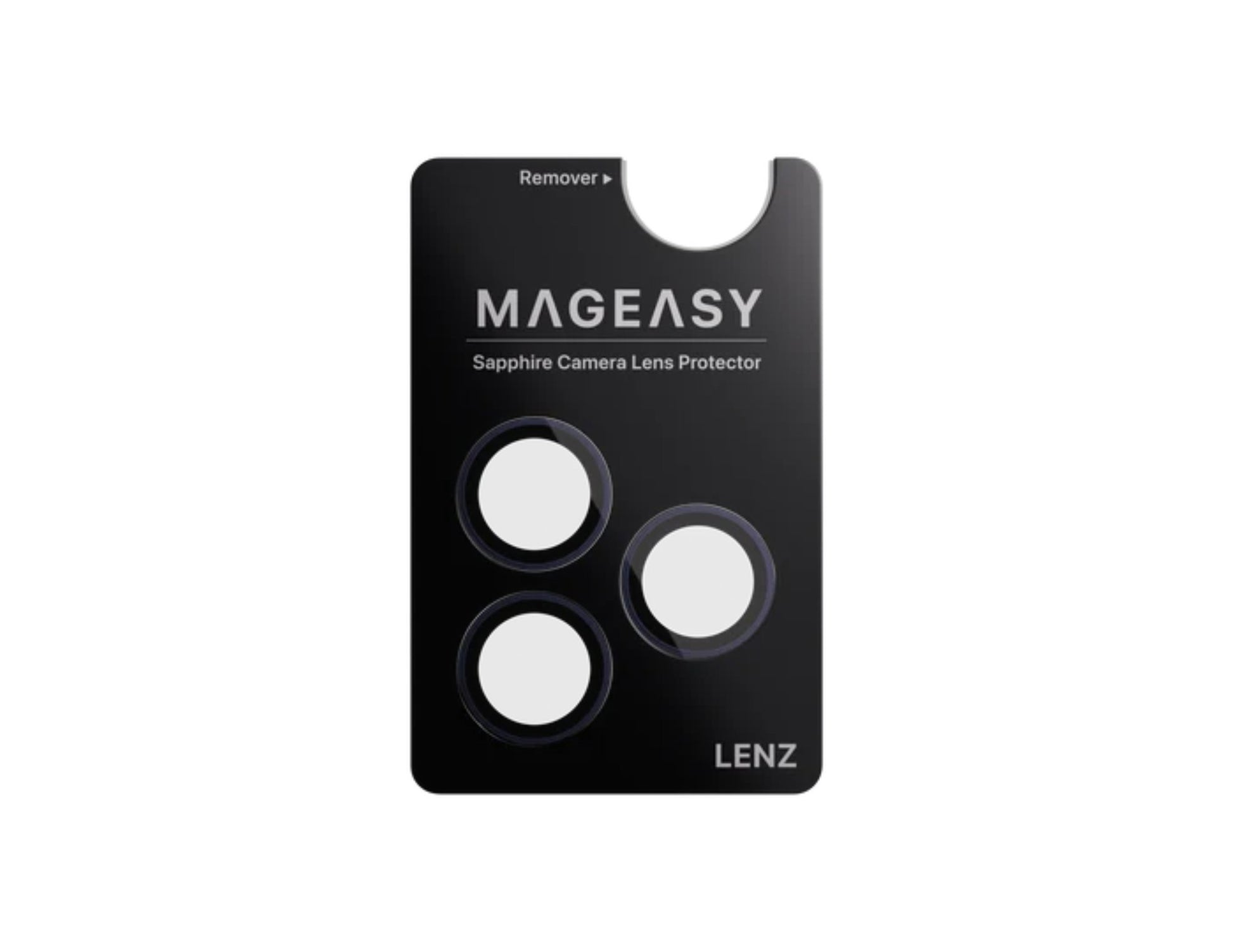 MagEasy Lenz Sapphire Camera Lens Protector for iPhone 17 Pro / Pro Max, synthetic sapphire, IP68 waterproof, PVD MAX titanium metal frame, easy install, at Thabthaba Store Qatar