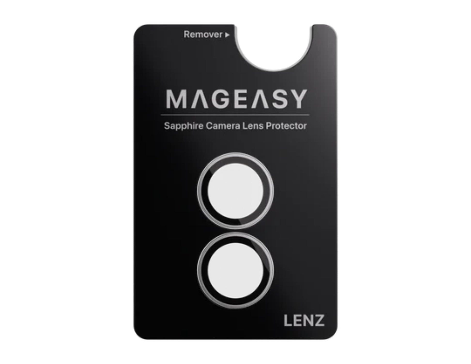 MagEasy Lenz Sapphire Camera Lens Protector for iPhone 17, synthetic sapphire, SGF IP68 waterproof certified, premium metal frame with PVD MAX coating, easy install, at Thabthaba Store Qatar