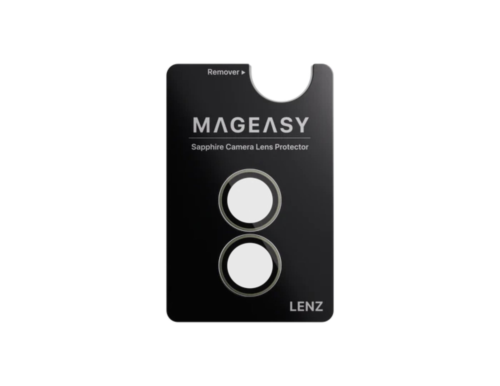 MagEasy Lenz Sapphire Camera Lens Protector for iPhone 17, synthetic sapphire, SGF IP68 waterproof certified, premium metal frame with PVD MAX coating, easy install, at Thabthaba Store Qatar