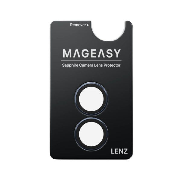MagEasy Lenz Midnight sapphire camera lens protector for iPhone Duo with 0.3mm sapphire glass and aviation-grade aluminum frame in Qatar