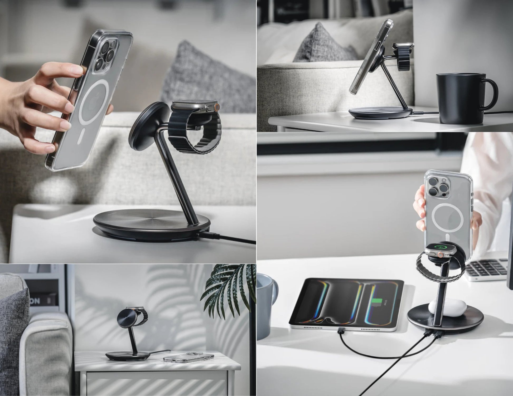 MagEasy Power Station 5-in-1 Qi2 charger iPhone Watch AirPods Thabthaba Qatar