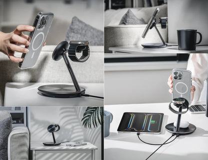 MagEasy Power Station 5-in-1 Qi2 charger iPhone Watch AirPods Thabthaba Qatar