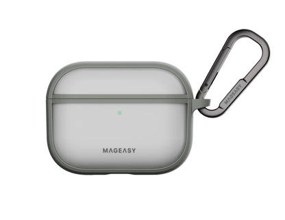 MagEasy Roam AirPods Pro 3 Case – Translucent Black and Gray ultra-protection, non-yellowing and travel-ready, available in Qatar