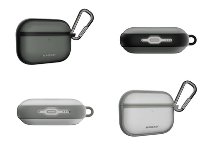 MagEasy Roam AirPods Pro 3 Case – Translucent Black and Gray ultra-protection, non-yellowing and travel-ready, available in Qatar