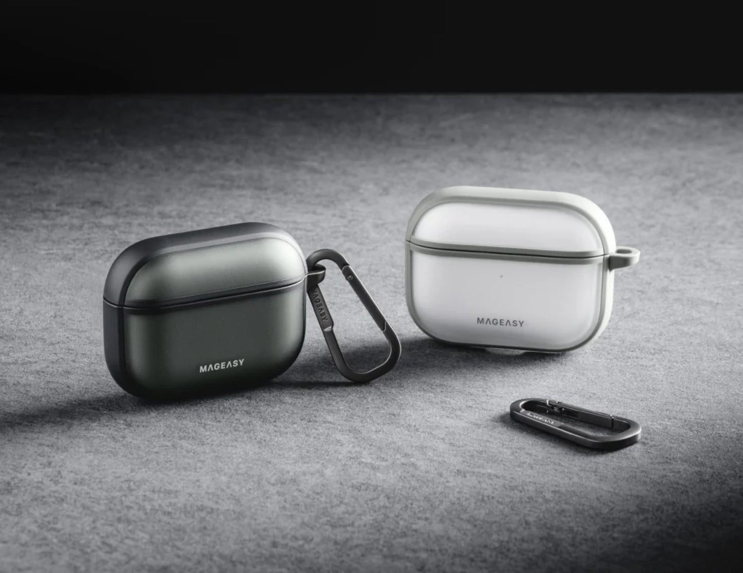 MagEasy Roam AirPods Pro 3 Case – Translucent Black and Gray ultra-protection, non-yellowing and travel-ready, available in Qatar