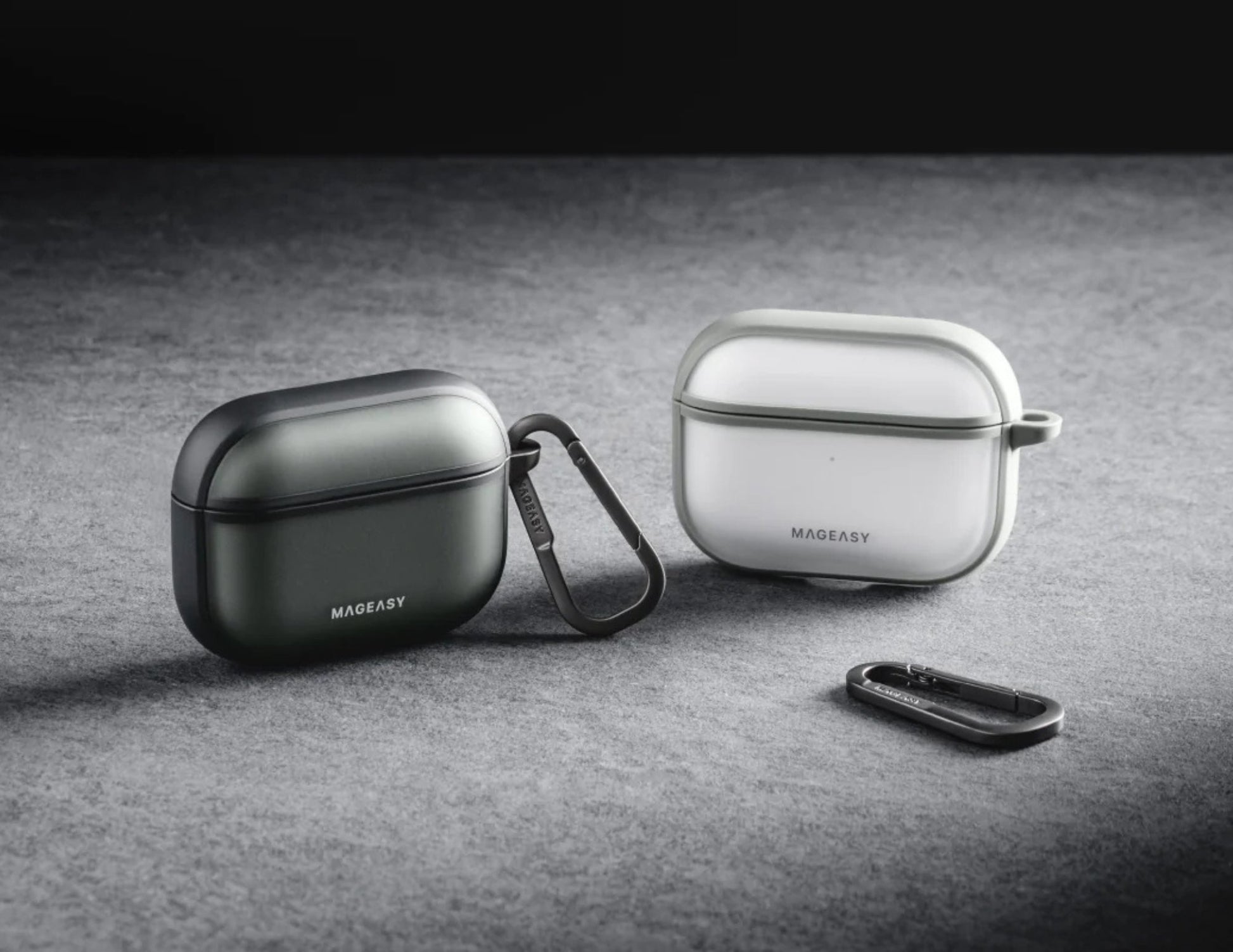 MagEasy Roam AirPods Pro 3 Case – Translucent Black and Gray ultra-protection, non-yellowing and travel-ready, available in Qatar