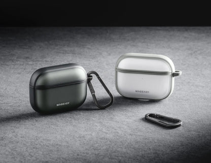 MagEasy Roam AirPods Pro 3 Case – Translucent Black and Gray ultra-protection, non-yellowing and travel-ready, available in Qatar