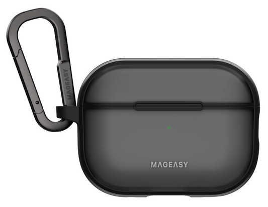 MagEasy Roam Case for AirPods Pro  Translucent Black 1 & 2 MAPAP2174MT24 in sleek translucent design.