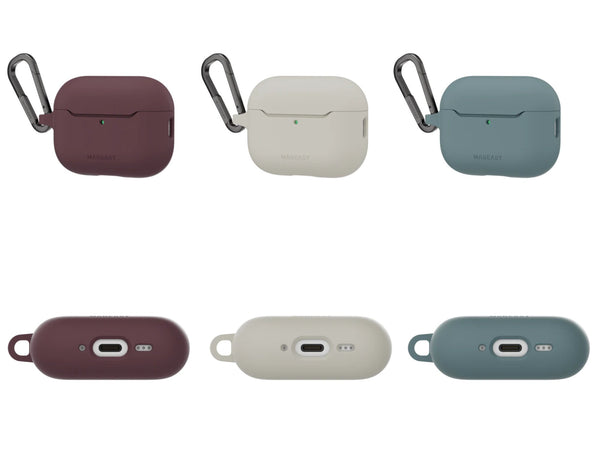 MagEasy Skin AirPods Pro 3 Case – Shockproof colorful TPU with carabiner available in Qatar