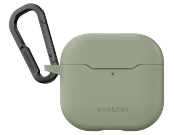 MagEasy Skin AirPods 4 Case | Desert Green | Shockproof TPU Material | Secure Fit & Scratch Resistant.