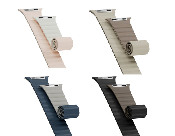 MagEasy Skin Duo reversible silicone magnetic Apple Watch band dual-color design for 40–49mm models Qatar