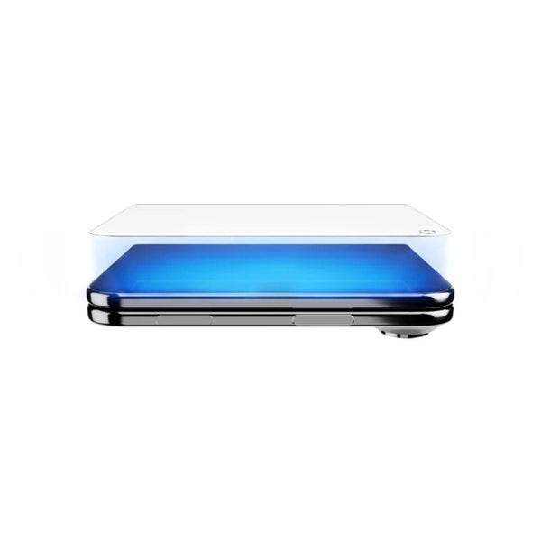 MagEasy Vetro Bluelight anti-blue light 9H tempered glass screen protector for iPhone Duo with AlignPro installation kit in Qatar