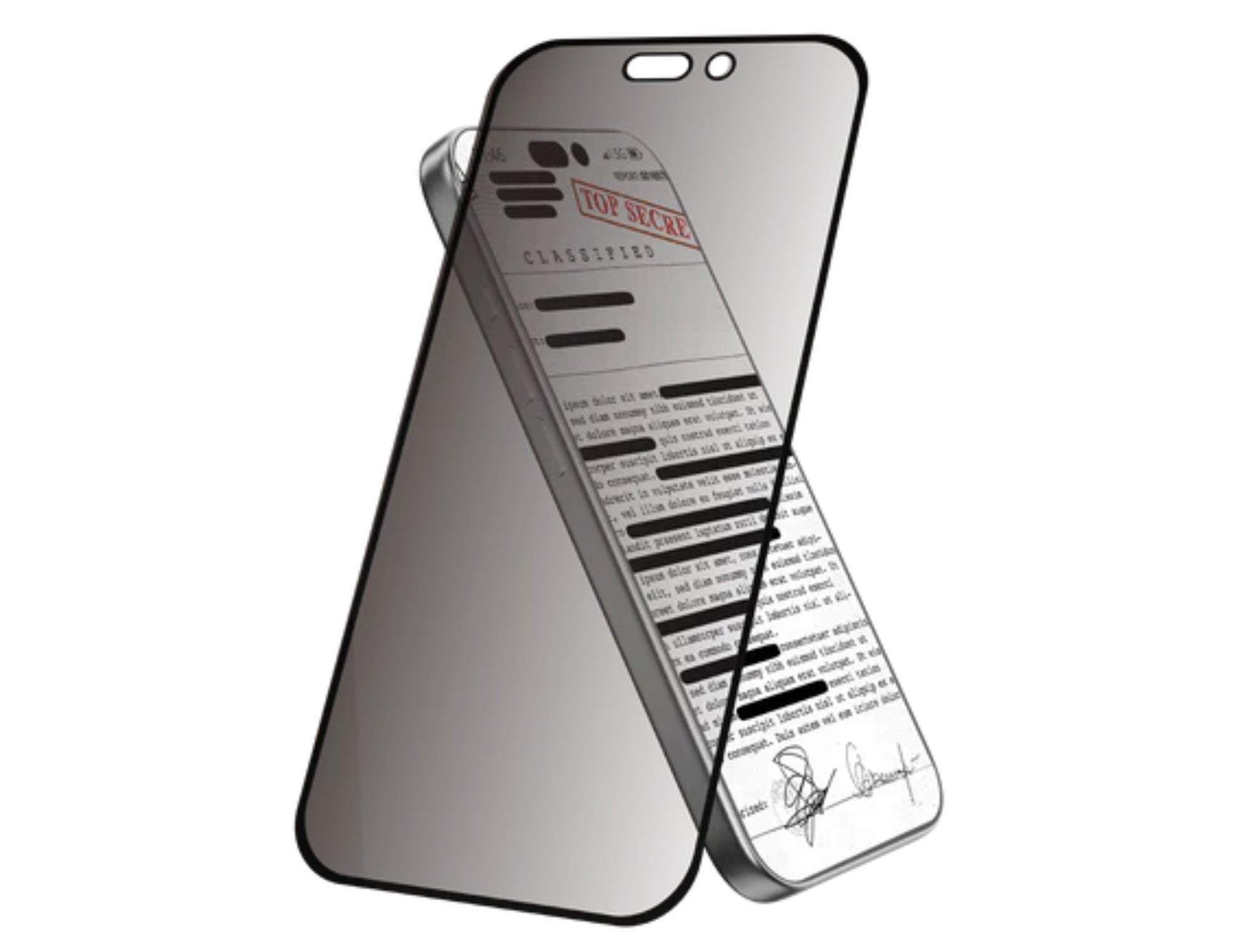 MagEasy Vetro Privacy Tempered Glass Screen Protector for iPhone 17 Series, 56° privacy angle, ultra-thin 9H tempered glass, anti-fingerprint, bubble-free install, at Thabthaba Store Qatar