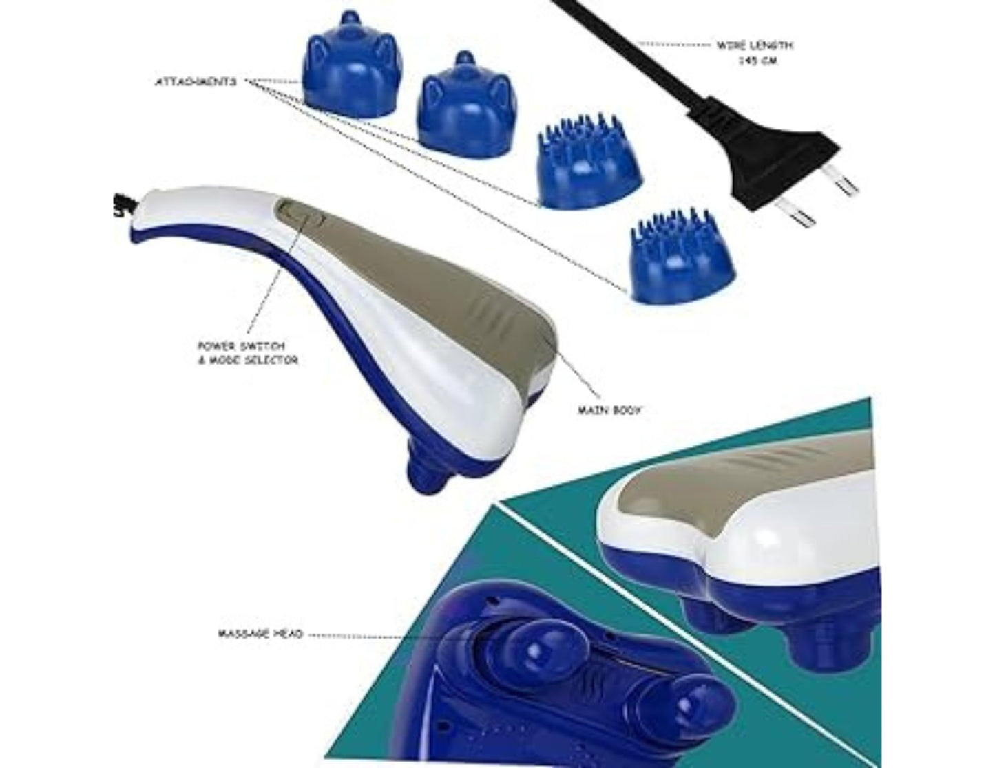 Milinda Double Head Body Massager SH-222A infrared handheld massager Qatar