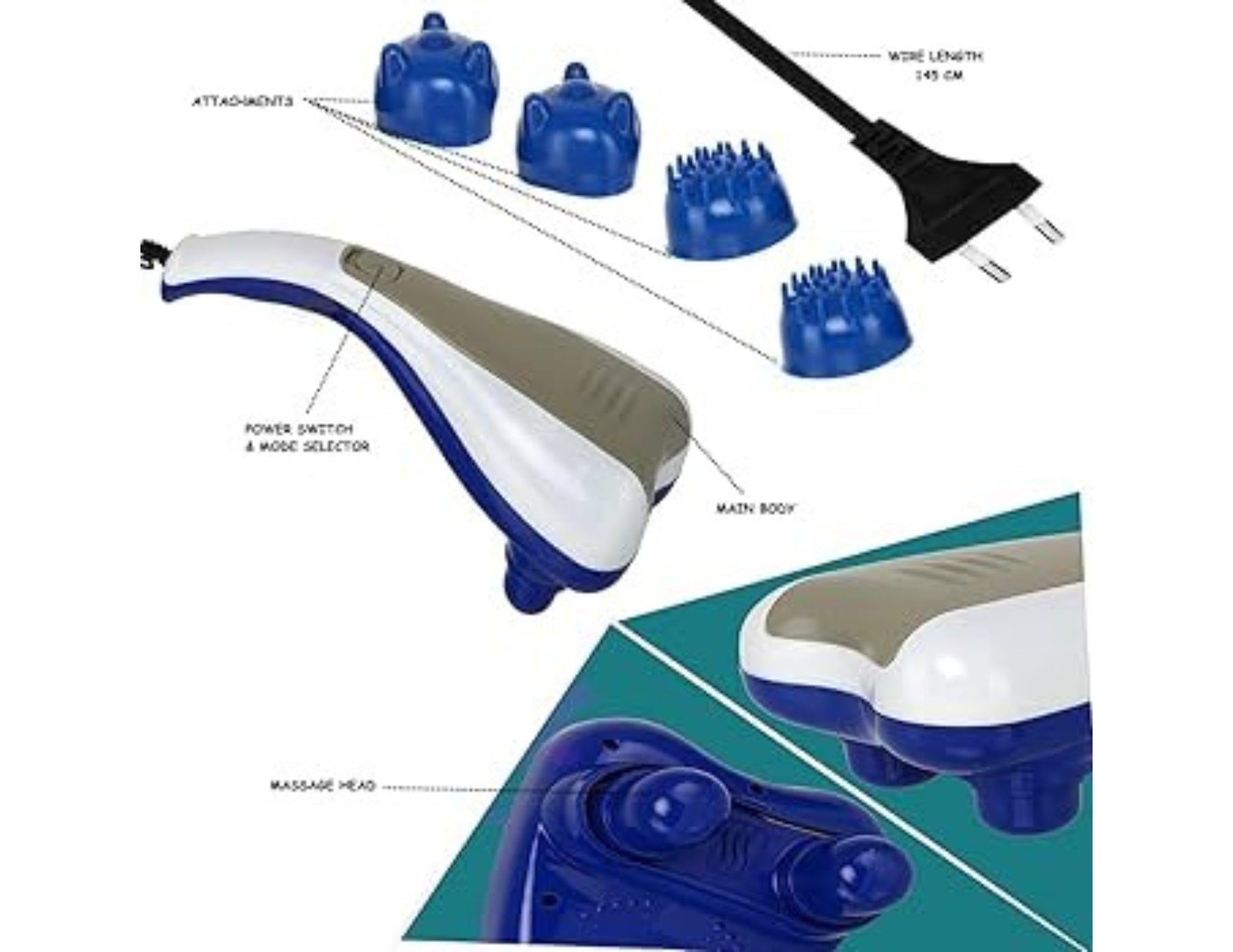 Milinda Double Head Body Massager SH-222A infrared handheld massager Qatar