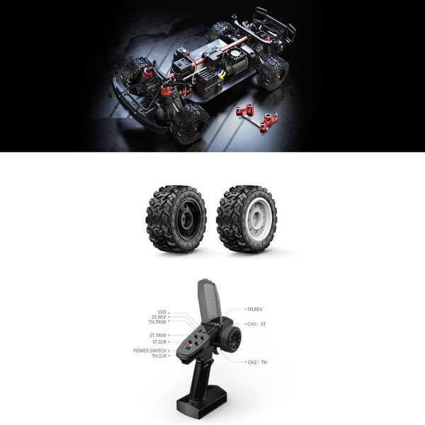 MJX 14211 Hyper Go 1/14 4WD brushless off-road RC truck with full metal parts and two tire sets Qatar