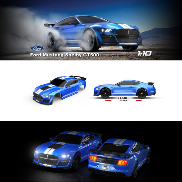 MJX Hyper GO 10306 DC Ford Mustang Shelby GT500 1/10 4WD R/C remote-control car blue with 2S 5000mAh battery Qatar
