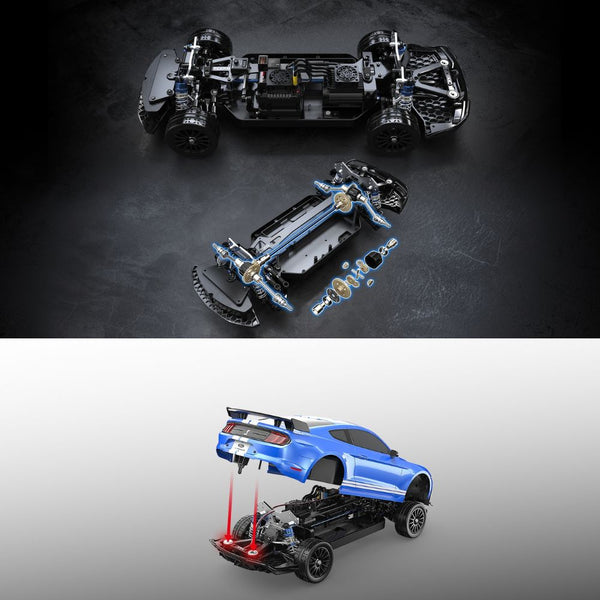 MJX Hyper GO 10306 DC Ford Mustang Shelby GT500 1/10 4WD R/C remote-control car blue with 2S 5000mAh battery Qatar