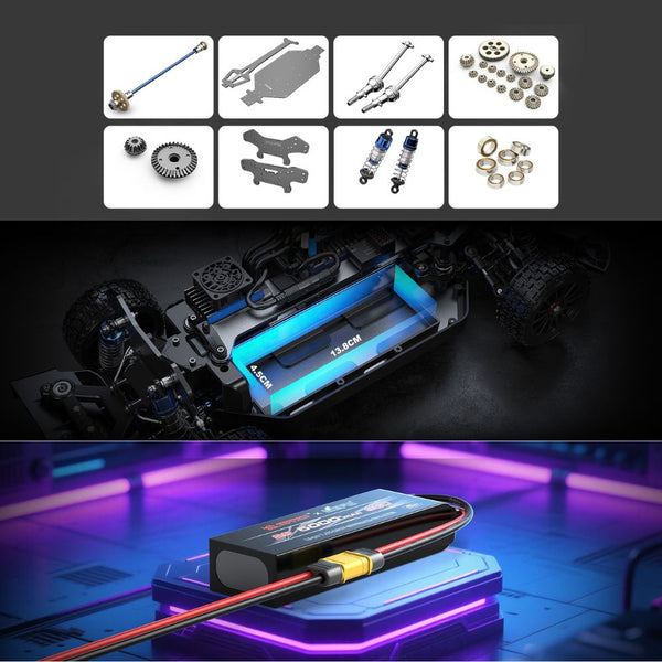 MJX Hyper GO 10306 DC Ford Mustang Shelby GT500 1/10 4WD R/C remote-control car blue with 2S 5000mAh battery Qatar