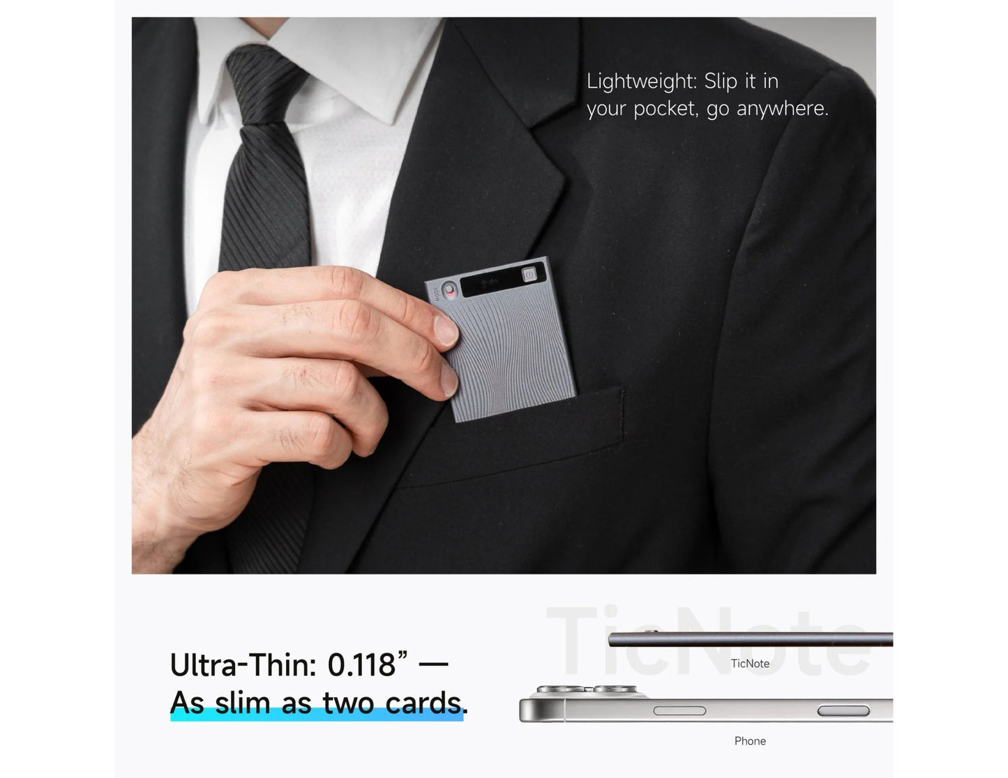 Mobvoi TicNote AI Voice Recorder 64GB dual mic OLED display NE-79 grey Qatar