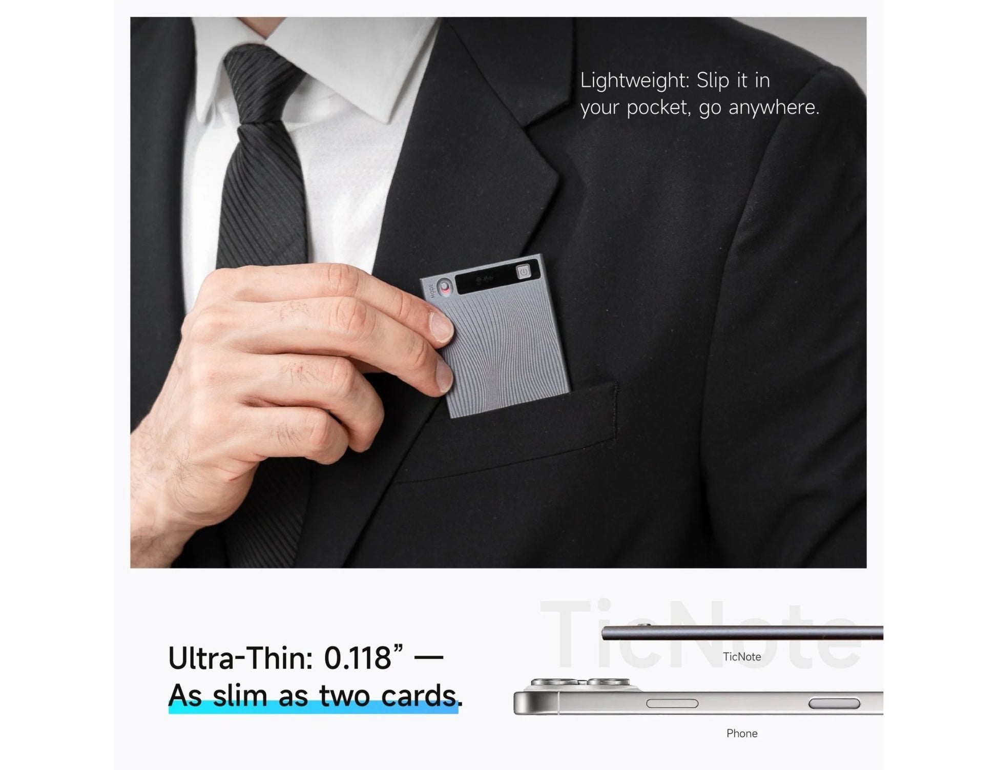 Mobvoi TicNote AI Voice Recorder 64GB dual mic OLED display NE-79 grey Qatar