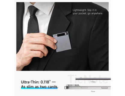 Mobvoi TicNote AI Voice Recorder 64GB dual mic OLED display NE-79 grey Qatar