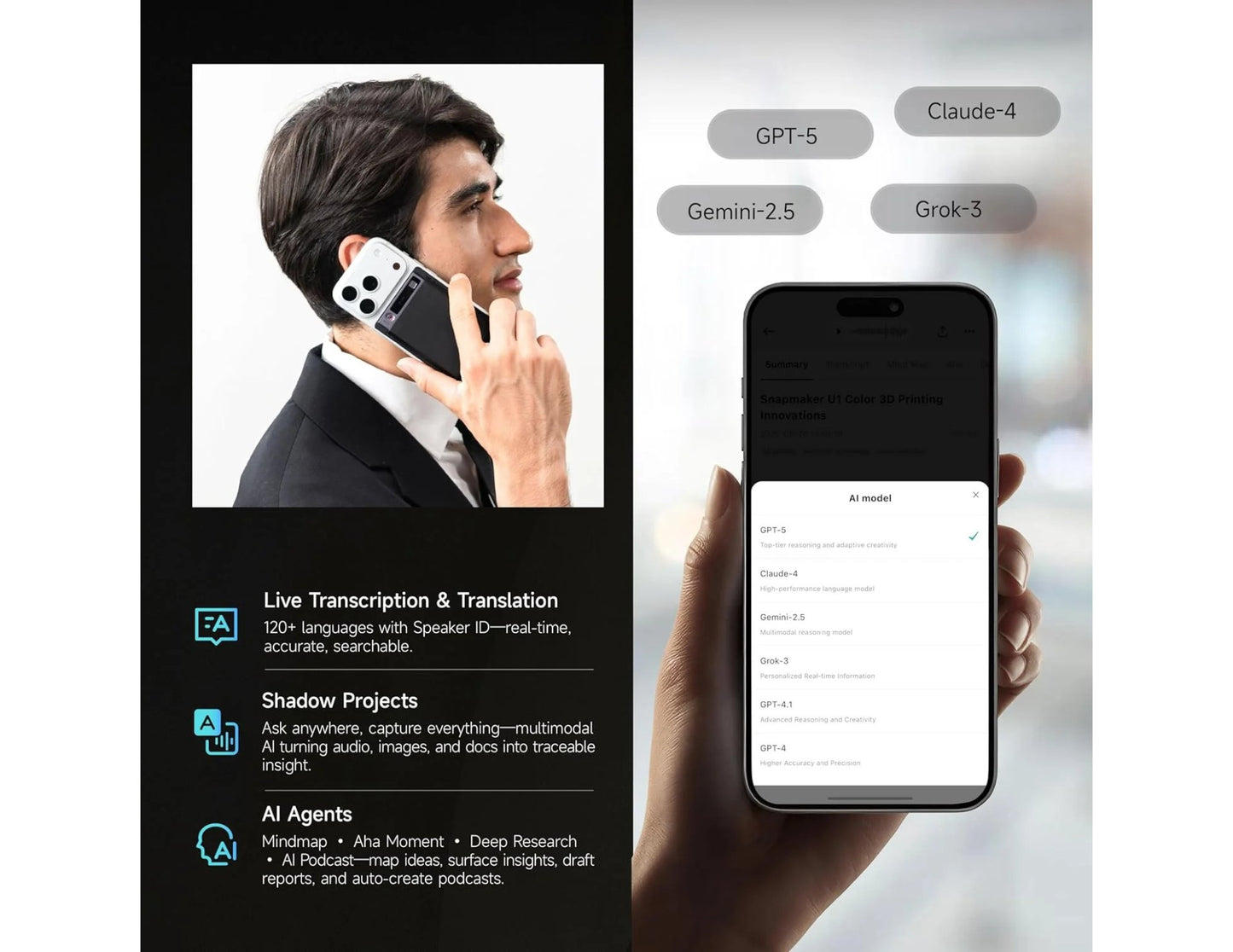 Mobvoi TicNote AI Voice Recorder 64GB dual mic OLED display NE-79 grey Qatar