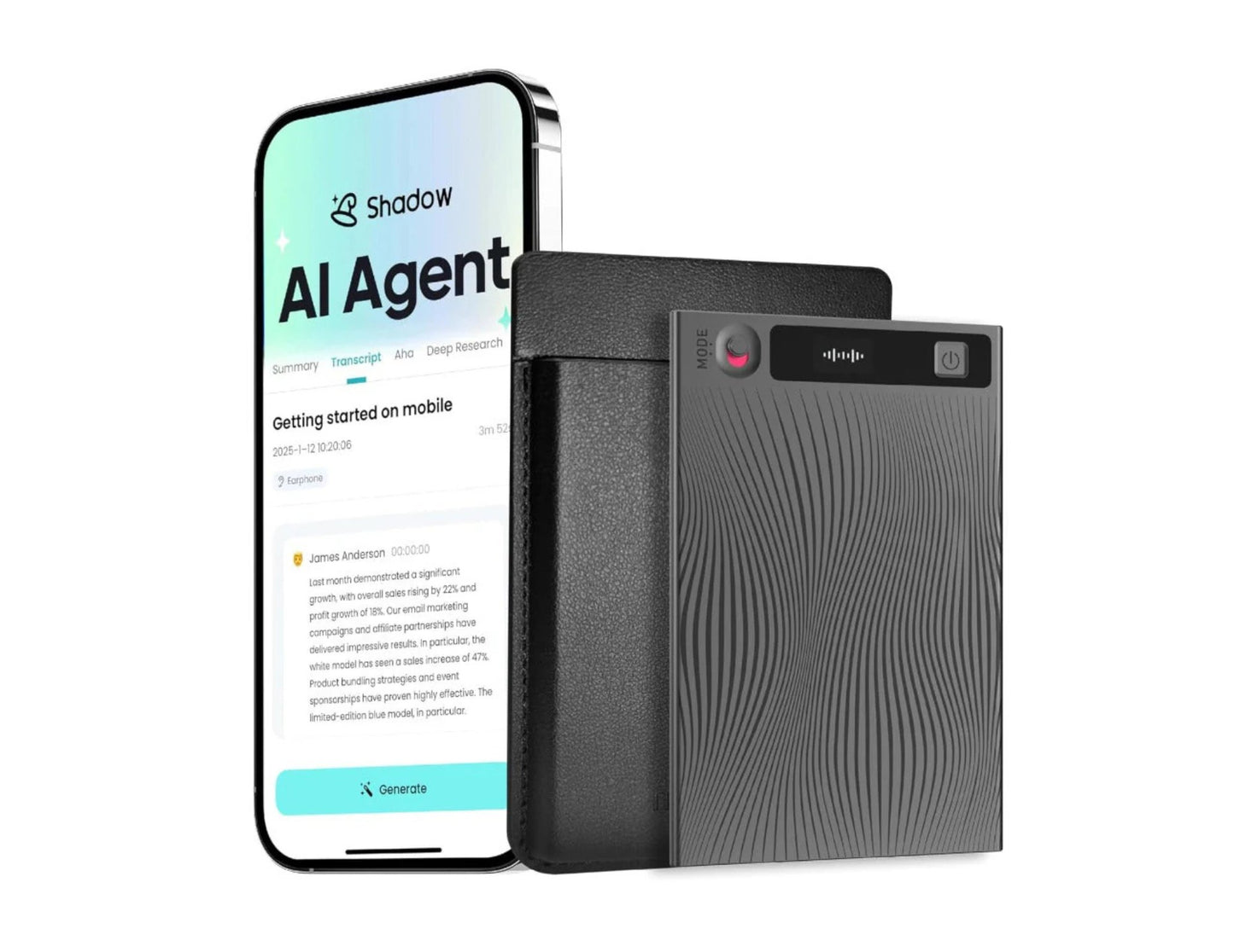 Mobvoi TicNote AI Voice Recorder 64GB dual mic OLED display NE-79 grey Qatar