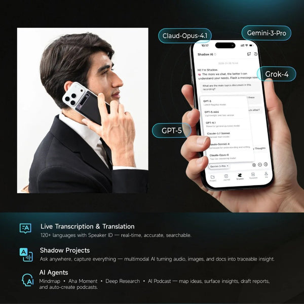 Mobvoi TicNote AI Voice Recorder NE-79 64GB Grey with AI Transcription Qatar