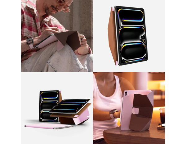 MOFT Dynamic Folio Case for iPad Pro 11 2020 2021 2022 Light Pink Brownie origami stand cover Qatar