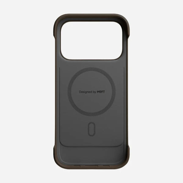 MOFT Frame Case Coffee MOVAS-E Bio-Leather MagSafe Case Coffee Brown x Sapphire for iPhone 18 Pro Qatar