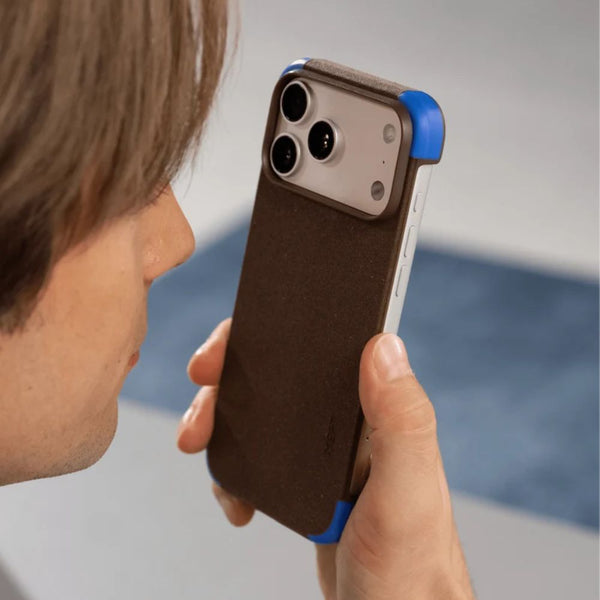 MOFT Frame Case Coffee MOVAS-E Bio-Leather MagSafe Case Coffee Brown x Sapphire for iPhone 18 Pro Qatar