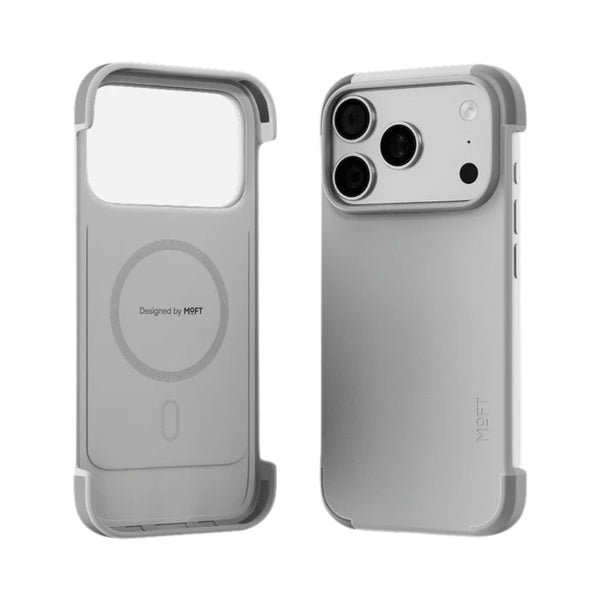 MOFT Frame Case MOVAS™ MagSafe vegan leather case for iPhone 17 Pro Max Misty Cove x Cement Qatar