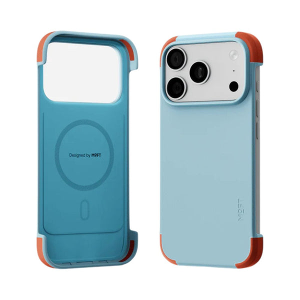 MOFT Frame Case MOVAS™ MagSafe vegan leather case for iPhone 17 Pro Soothing Mist x Sunrise Qatar