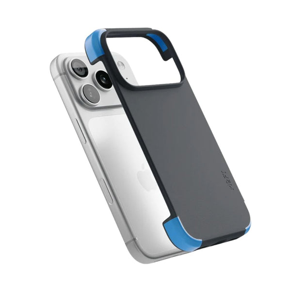 MOFT Frame Case MOVAS for iPhone 18 Pro in Navy Blue x Field Blue with vegan leather and MagSafe compatibility Qatar