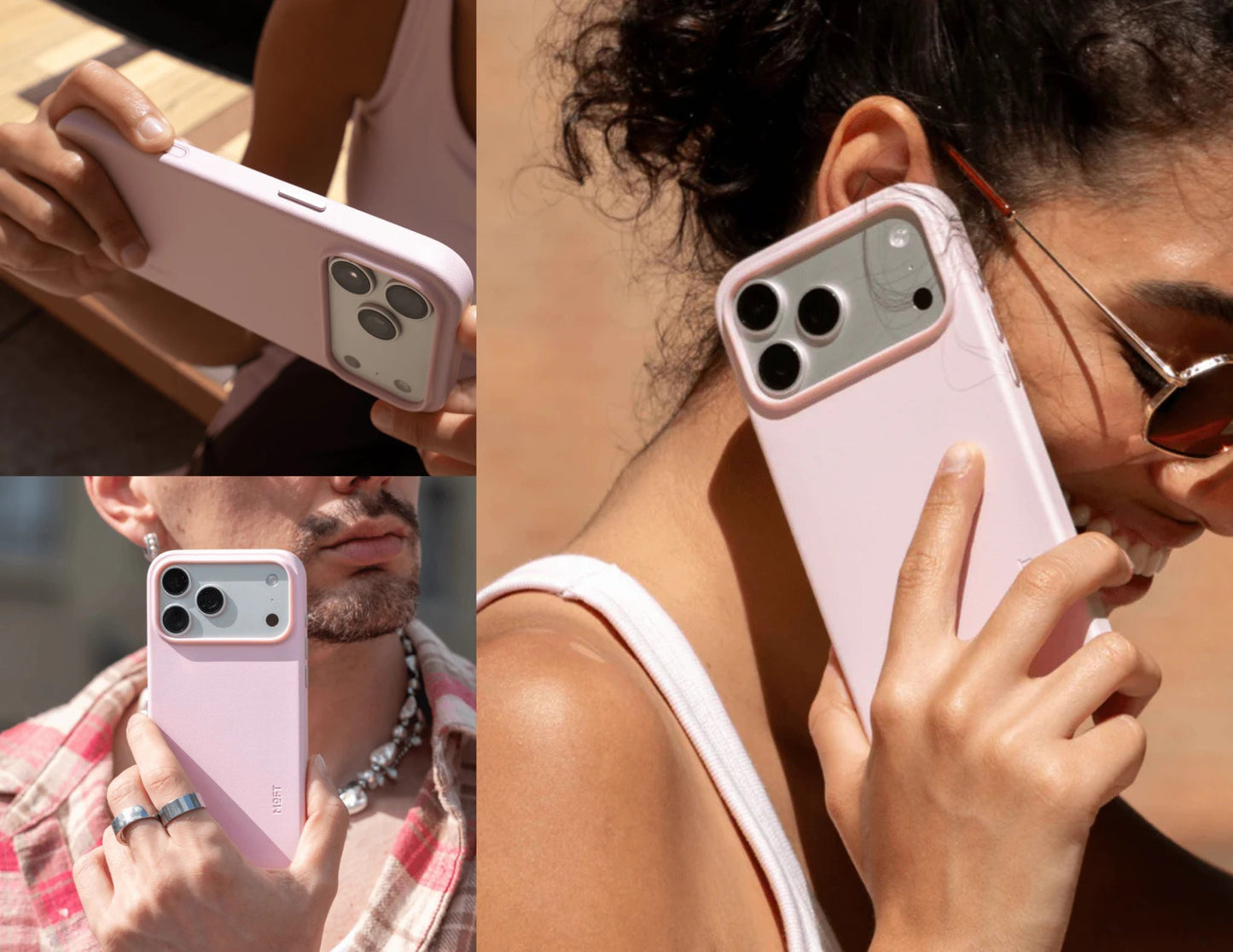 MOFT MOVAS MagSafe compatible snap case for iPhone 17 Pro and Pro Max Light Pink premium protective case Qatar