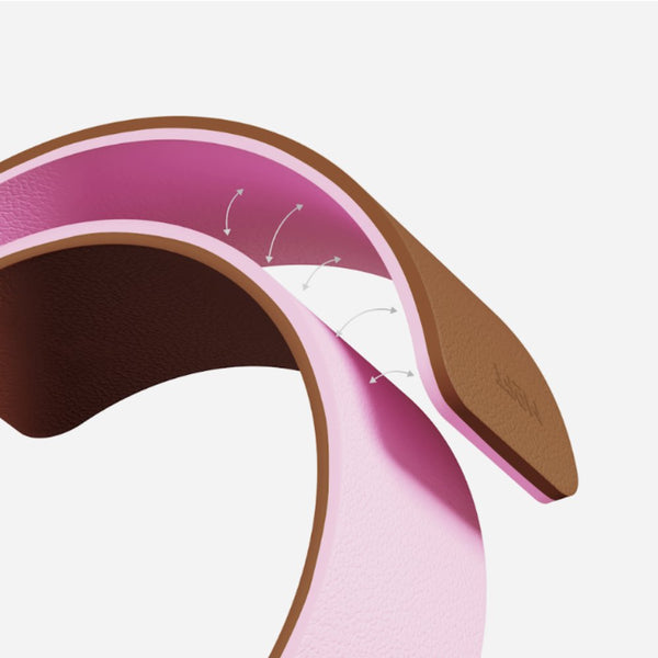 MOFT silicone Apple Watch band Light Pink and Brownie magnetic reversible 40 41 42mm Qatar