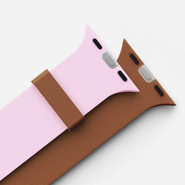 MOFT silicone Apple Watch band Light Pink and Brownie magnetic reversible 40 41 42mm Qatar