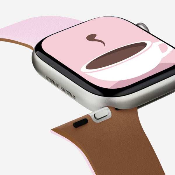 MOFT silicone Apple Watch band Light Pink and Brownie magnetic reversible 40 41 42mm Qatar