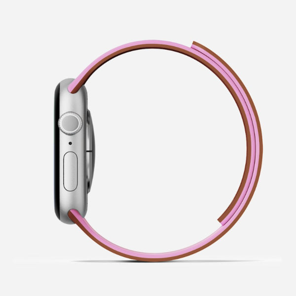 MOFT silicone Apple Watch band Light Pink and Brownie magnetic reversible 44 45 46 49mm Qatar